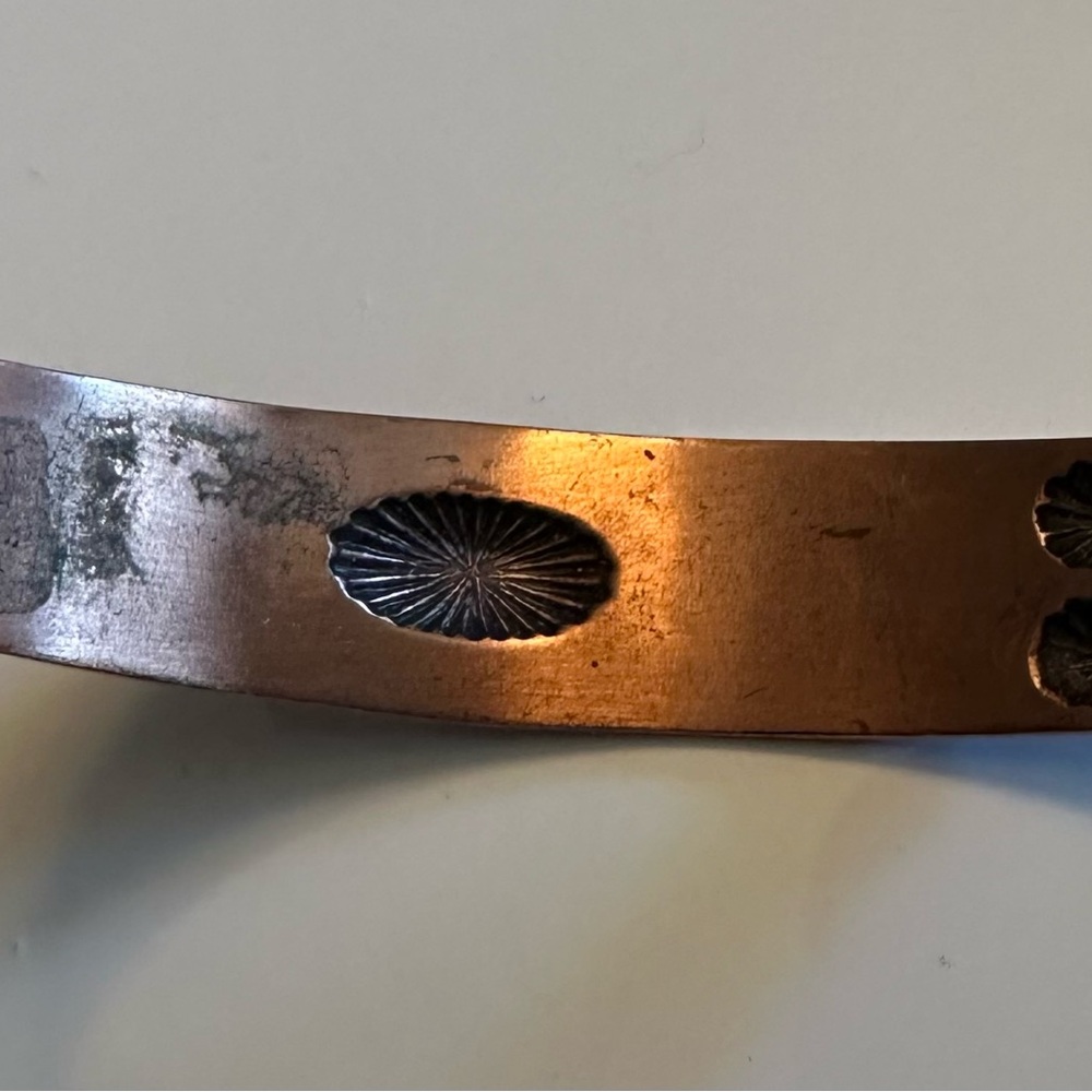 Engraved Copper Cuff Bracelet - Picture 3 of 4